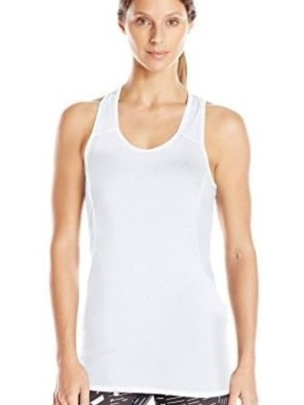 NWT HEAD Sz L Large Diamond Mesh Singlet Stark White Tank Top Yoga Racerback NEW